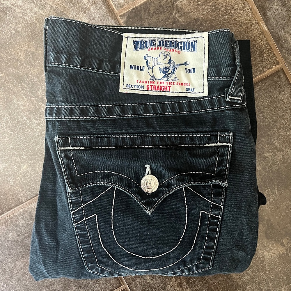 Authentic True Religion Jeans Basic Straight W/Flaps Natural rn#112790 ca#57414